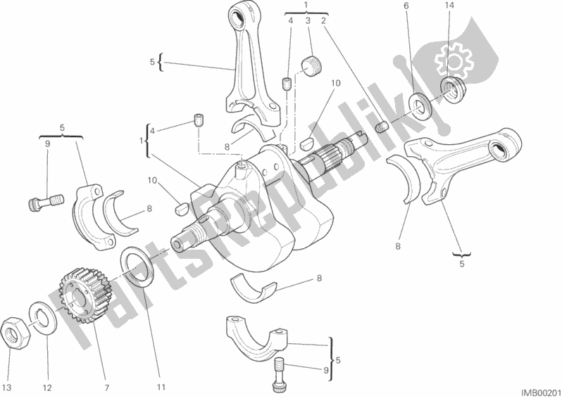 Tutte le parti per il Albero A Gomiti del Ducati Monster 795 EU Thailand 2014
